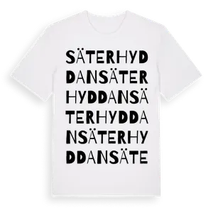 Säterhyddan ordlek t-shirt – ekologisk bomull t-shirt från Pinshirt