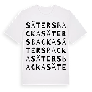 Sätersbacka ordlek t-shirt – ekologisk bomull t-shirt från Pinshirt