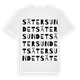 White t-shirt med Sätersundet ordlek t-shirt