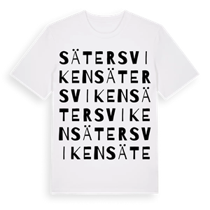 Sätersviken ordlek t-shirt – ekologisk bomull t-shirt från Pinshirt