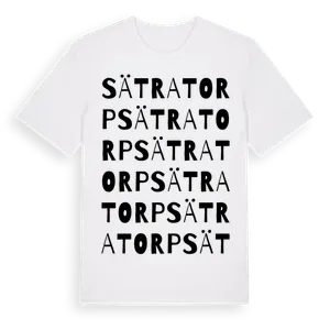 Sätratorp ordlek t-shirt – ekologisk bomull t-shirt från Pinshirt