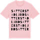 Pink Cotton t-shirt med Satterstadlund ordlek t-shirt