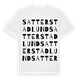 White t-shirt med Satterstadlund ordlek t-shirt