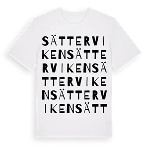 Sätterviken ordlek t-shirt – ekologisk bomull t-shirt från Pinshirt