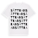 White t-shirt med Sättran ordlek t-shirt
