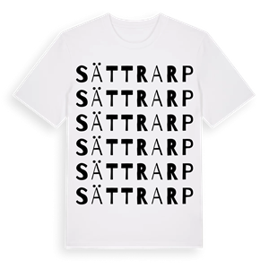 Sättrarp ordlek t-shirt – ekologisk bomull t-shirt från Pinshirt