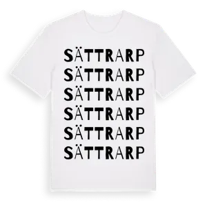 Sättrarp ordlek t-shirt – ekologisk bomull t-shirt från Pinshirt
