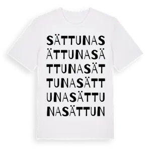 Sättuna ordlek t-shirt – ekologisk bomull t-shirt från Pinshirt
