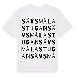 Sävsmålastugan ordlek t-shirt – ekologisk bomull t-shirt från Pinshirt