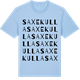 Blue Soul t-shirt med Saxekulla ordlek t-shirt