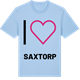 Blue Soul t-shirt med Jag älskar Saxtorp t-shirt stort tryck