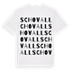 White t-shirt med Schovall ordlek t-shirt