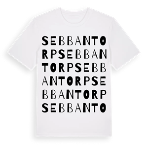 Sebbantorp ordlek t-shirt – ekologisk bomull t-shirt från Pinshirt