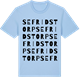 Blue Soul t-shirt med Sefridstorp ordlek t-shirt