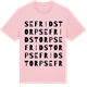 Pink Cotton t-shirt med Sefridstorp ordlek t-shirt