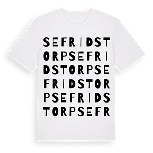 Sefridstorp ordlek t-shirt – ekologisk bomull t-shirt från Pinshirt