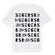 White t-shirt med Segersrum ordlek t-shirt