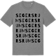 Mid Heather Gray t-shirt med Segersrum ordlek t-shirt