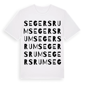Segersrum ordlek t-shirt – ekologisk bomull t-shirt från PinShirt
