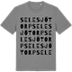 Mid Heather Gray t-shirt med Selesjötorp ordlek t-shirt