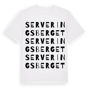 Serveringsberget ordlek t-shirt – ekologisk bomull t-shirt från Pinshirt