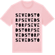 Pink Cotton t-shirt med Sevedstorp ordlek t-shirt