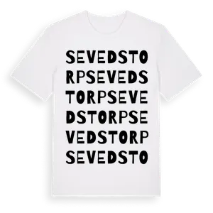 Sevedstorp ordlek t-shirt – ekologisk bomull t-shirt från Pinshirt