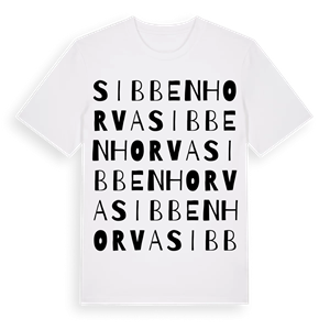 Sibbenhorva ordlek t-shirt – ekologisk bomull t-shirt från Pinshirt