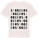 Vintage White t-shirt med Siggebo ordlek t-shirt