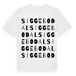 Siggebodal ordlek t-shirt – ekologisk bomull t-shirt från Pinshirt