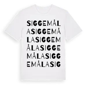 Siggemåla ordlek t-shirt – ekologisk bomull t-shirt från Pinshirt
