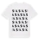 White t-shirt med Sik ordlek t-shirt