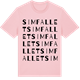 Pink Cotton t-shirt med Simfallet ordlek t-shirt