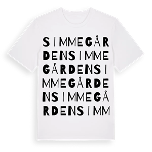 Simmegården ordlek t-shirt – ekologisk bomull t-shirt från Pinshirt