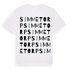 Simmetorp ordlek t-shirt – ekologisk bomull t-shirt från Pinshirt