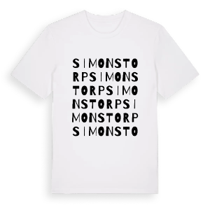 Simonstorp ordlek t-shirt – ekologisk bomull t-shirt från Pinshirt