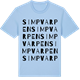 Blue Soul t-shirt med Simpvarpen ordlek t-shirt