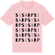 Pink Cotton t-shirt med Sisarp ordlek t-shirt