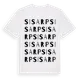 White t-shirt med Sisarp ordlek t-shirt