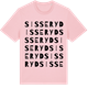 Pink Cotton t-shirt med Sisseryd ordlek t-shirt
