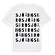 White t-shirt med Sjöängsbro ordlek t-shirt