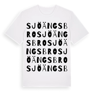 Sjöängsbro ordlek t-shirt – ekologisk bomull t-shirt från Pinshirt
