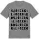 Mid Heather Gray t-shirt med Sjöberga lägergård ordlek t-shirt