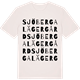 Vintage White t-shirt med Sjöberga lägergård ordlek t-shirt