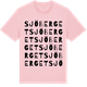 Pink Cotton t-shirt med Sjöberget ordlek t-shirt