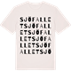 Vintage White t-shirt med Sjöfallet ordlek t-shirt