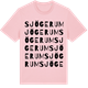 Pink Cotton t-shirt med Sjögerum ordlek t-shirt