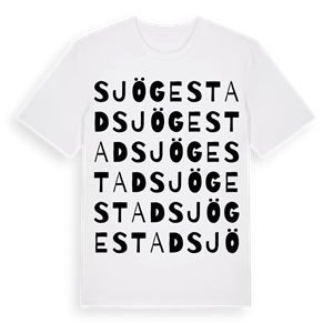 Sjögestad ordlek t-shirt – ekologisk bomull t-shirt från Pinshirt