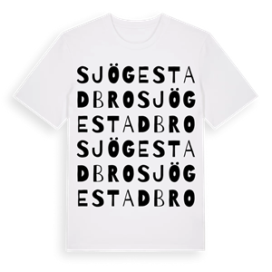 Sjögestad bro ordlek t-shirt – ekologisk bomull t-shirt från Pinshirt