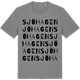 Mid Heather Gray t-shirt med Sjöhagen ordlek t-shirt